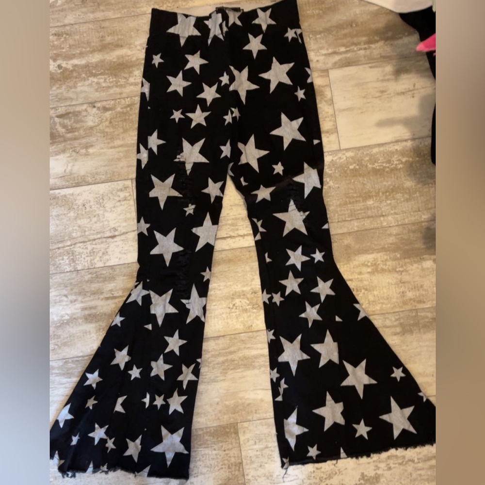 L&B size medium star bell bottoms